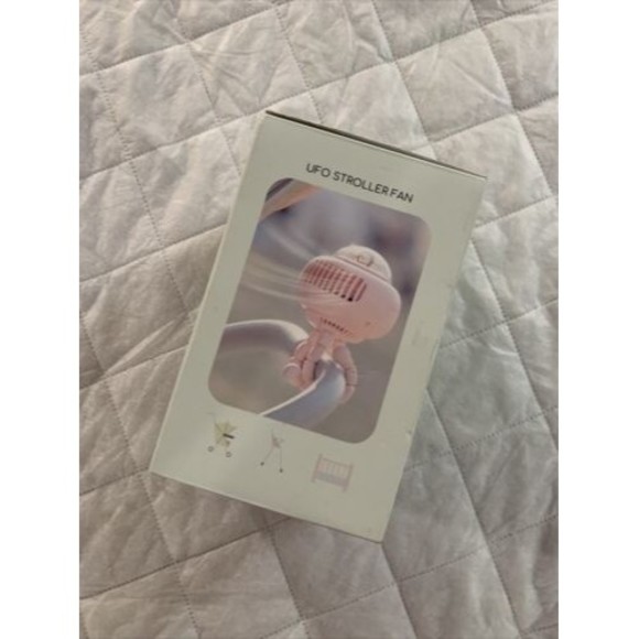 UFO Stroller Folding Fan Rechargeable 4 Speed Bladeless For Baby Outdoor Pink🪭 - Picture 7 of 16